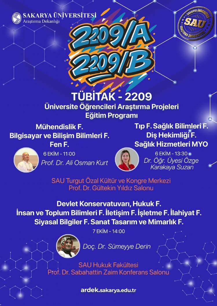 TÜBİTAK 2209 PROJELERİ EĞİTİM PROGRAMI